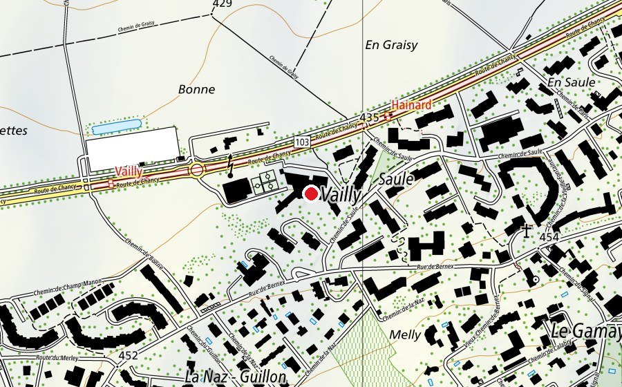 Map showing the location of École Robert Hainard (School)