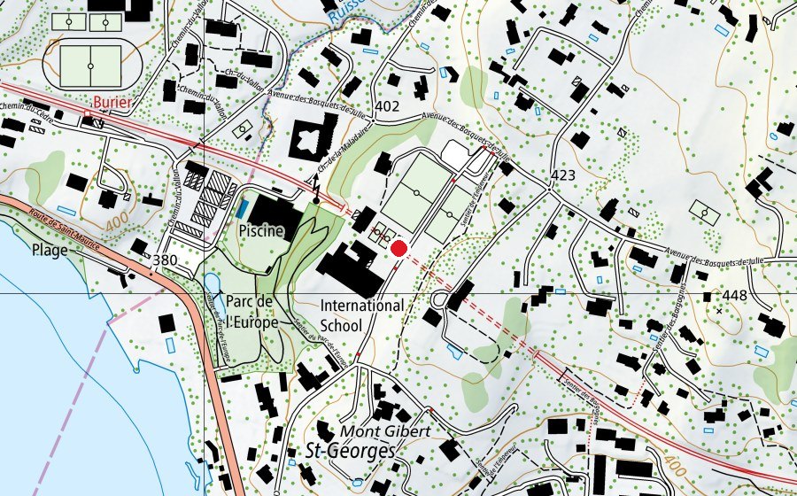 Karte mit dem Standort von École Saint-George (Schule)
