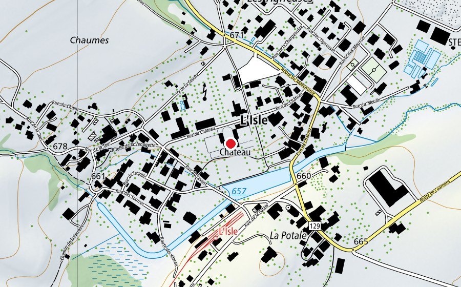 Mappa con la posizione di École secondaire (Scuola)