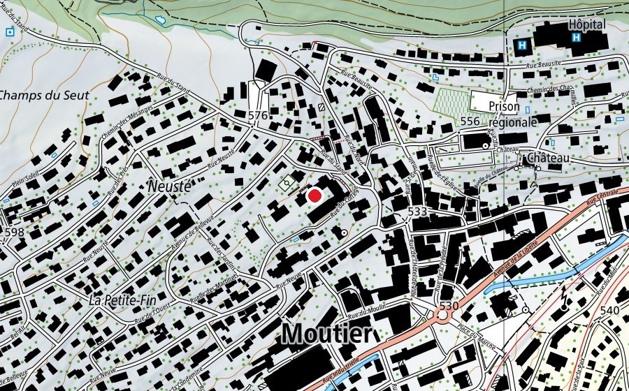 Mappa con la posizione di École secondaire (Scuola)