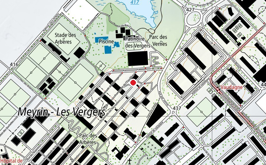 Map showing the location of École suèdoise (School)