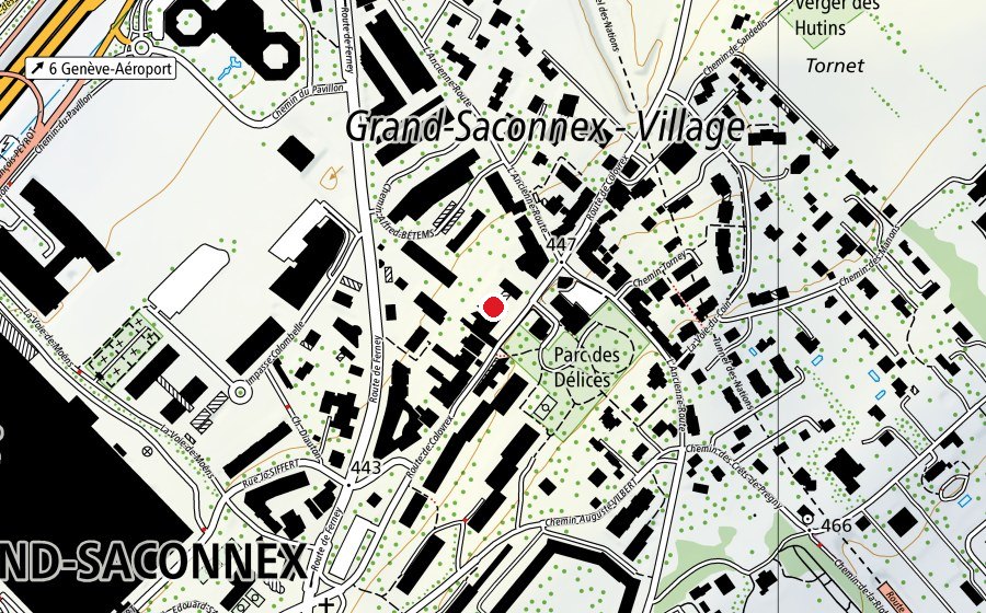 Map showing the location of École Village (School)
