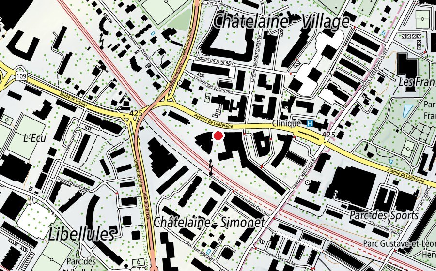 Carte indiquant l’emplacement de Educasuisse (École)