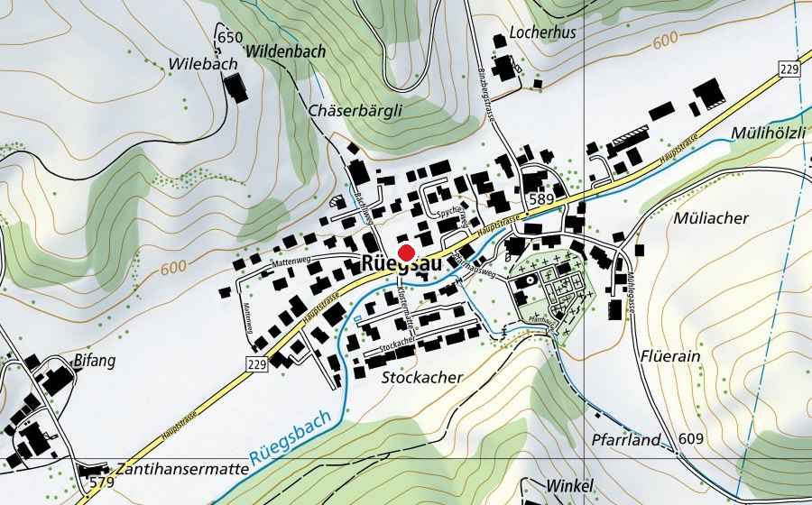 Karte mit dem Standort von Ehem. Kindergarten und Primarschule Rüegsau (Schule)