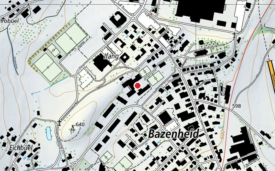 Map showing the location of Eichbüel (School)