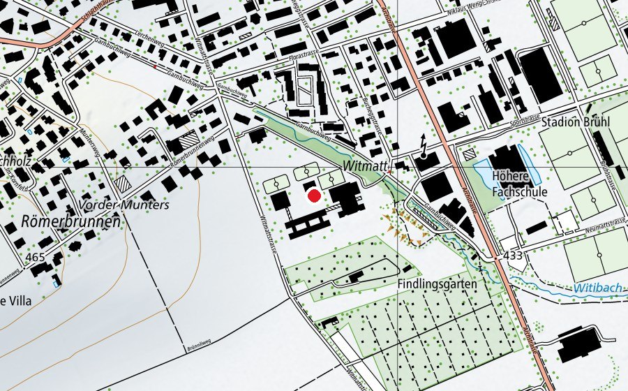 Map showing the location of Eichholz (School)