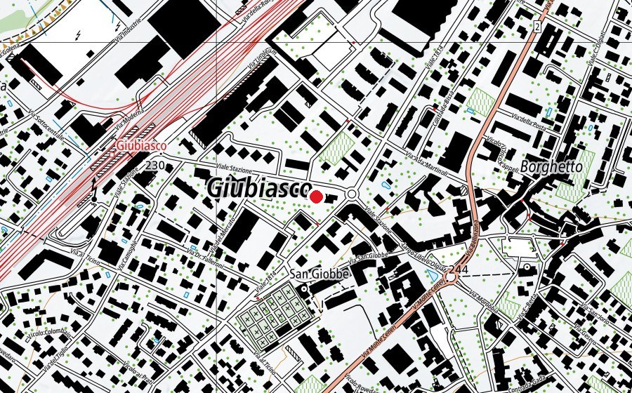 Carte indiquant l’emplacement de Elementaschule (École)