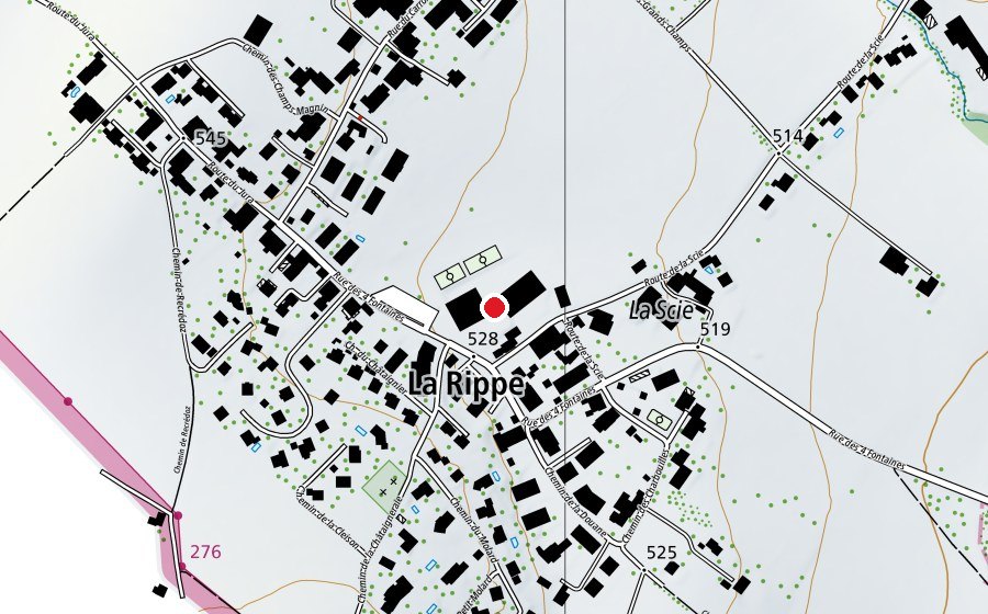 Map showing the location of Elisabeth de Portes "Le Bruel" (School)
