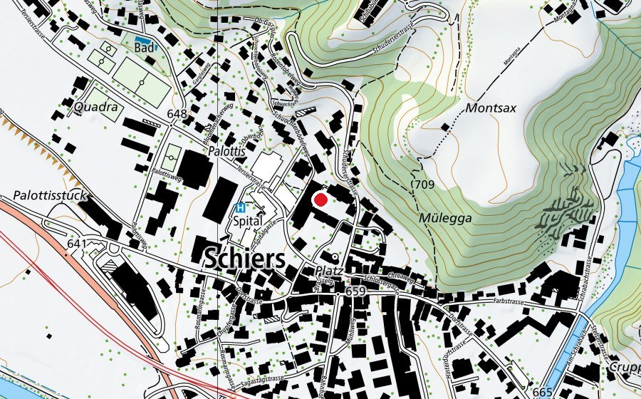 Mappa con la posizione di EMS Schiers (Scuola)