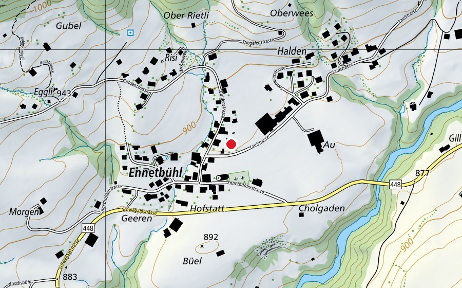 Mappa con la posizione di Ennetschuel (Scuola)