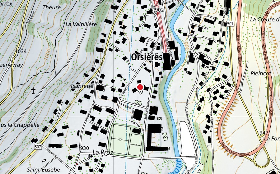Carte indiquant l’emplacement de ERVEO (École)