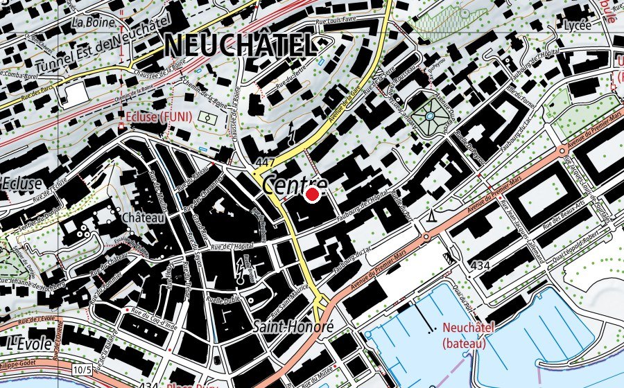 Map showing the location of ESRN - Terreaux (School)