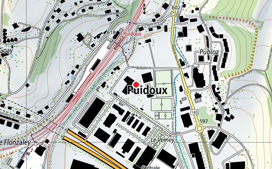 Carte indiquant l’emplacement de Etablissement primaire et secondaire de Centre-Lavaux (École)