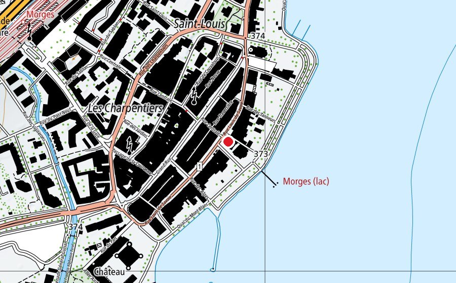Map showing the location of Etudes modernes (School)