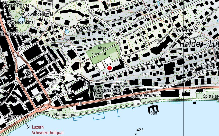 Carte indiquant l’emplacement de EWTO WingTsun Schule Luzern (École)
