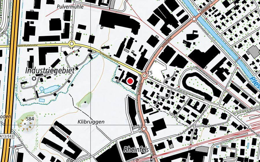 Karte mit dem Standort von Fachhochschule Graubünden (Schule)