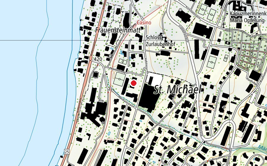 Carte indiquant l’emplacement de Fachmittelschule FMS Zug (École)