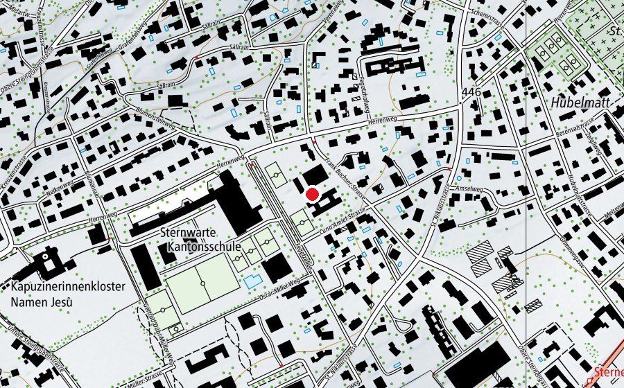 Karte mit dem Standort von Fegetzschulhaus (Schule)