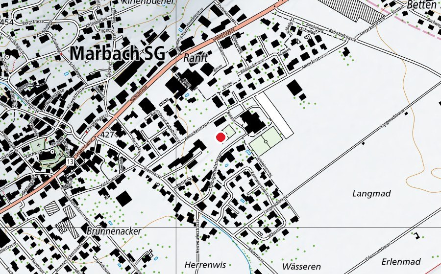 Mappa con la posizione di Feld (Scuola)