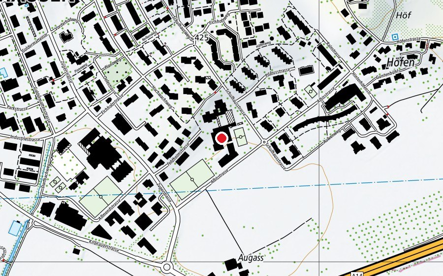Carte indiquant l’emplacement de Feldheim (École)