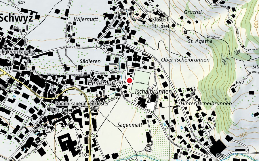 Mappa con la posizione di FFS Erwachsenenbildung (Scuola)