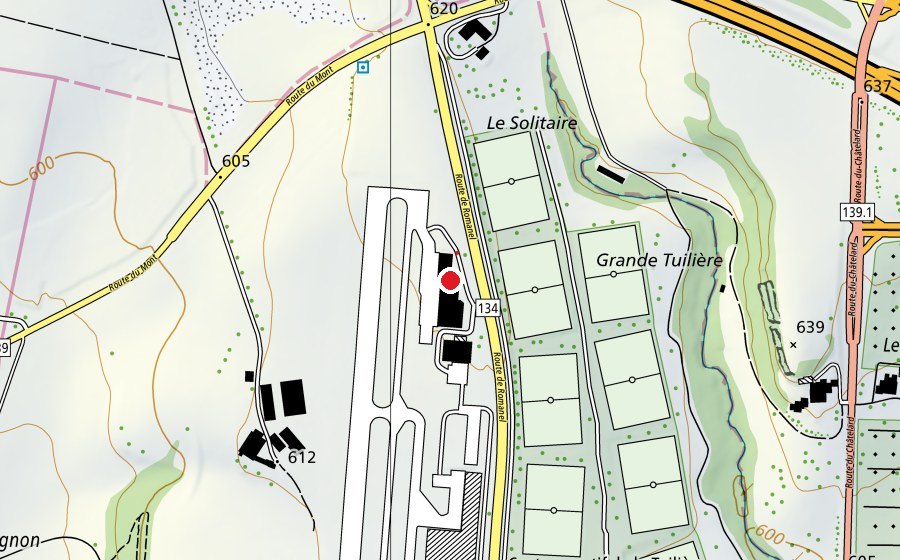 Karte mit dem Standort von Fly7 Training (Schule)
