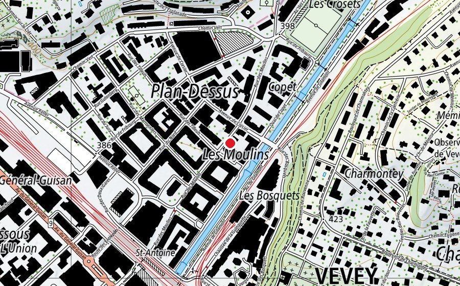 Karte mit dem Standort von Fondation de Verdeil (Schule)