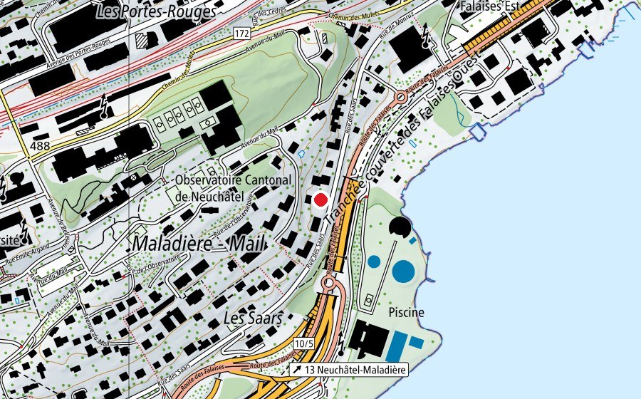 Map showing the location of Fondation Wostep (School)