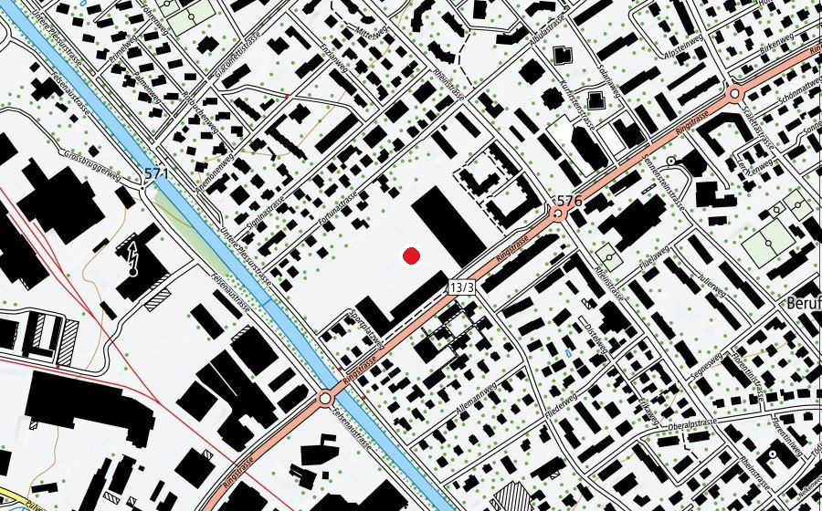 Map showing the location of Fortuna (School)