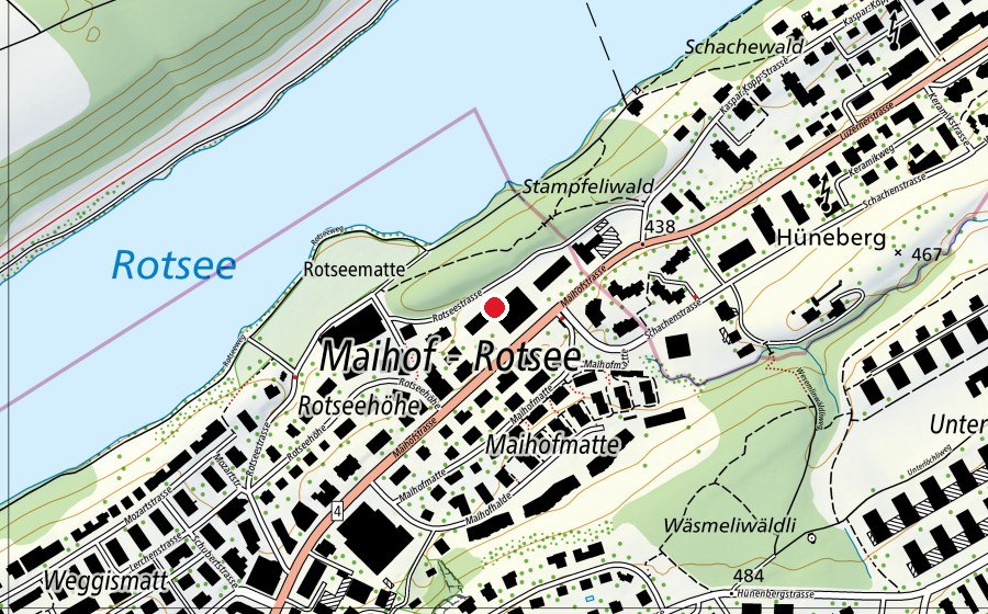 Map showing the location of Four-Forest (School)