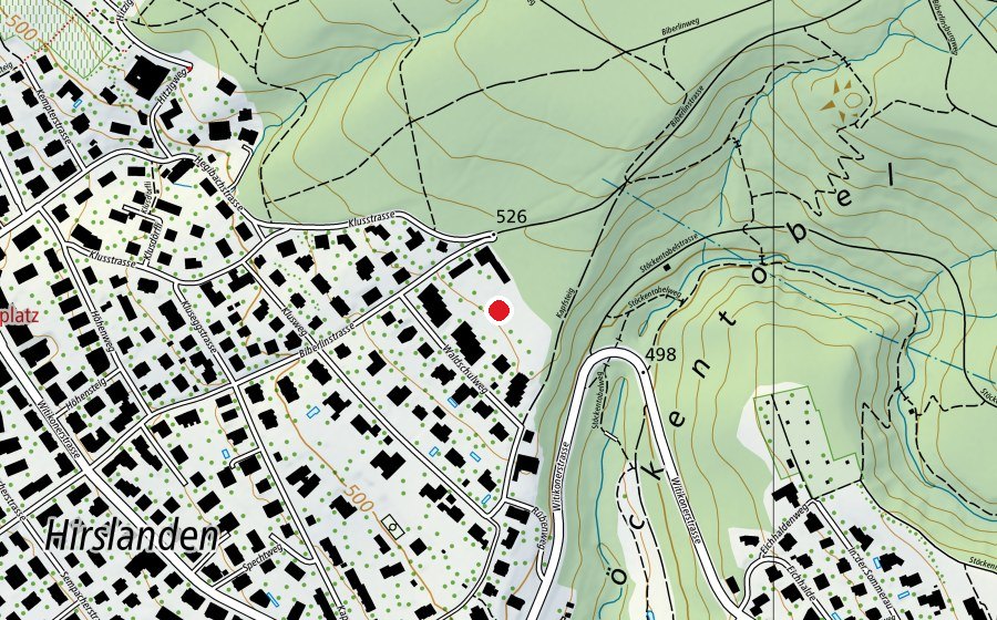 Carte indiquant l’emplacement de Freiluftschule Zürichberg (École)