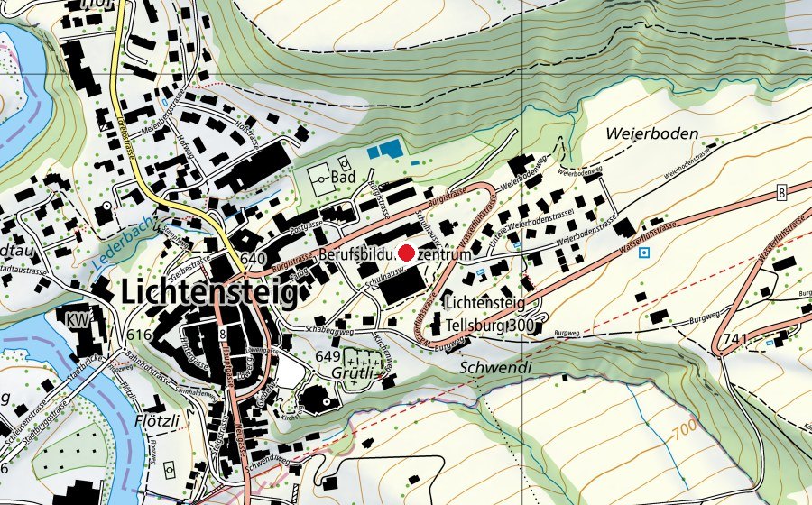 Carte indiquant l’emplacement de Freudegg (École)