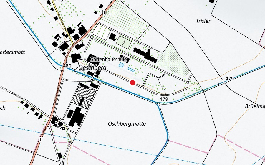 Carte indiquant l’emplacement de Gartenbauschule Öschberg (École)