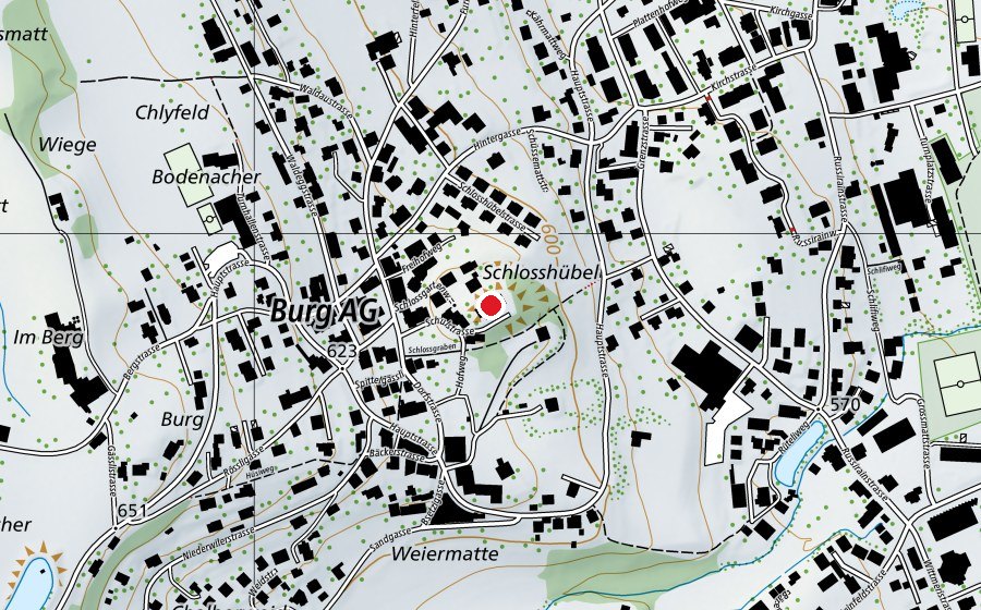 Map showing the location of Gemeindeschule Burg (School)