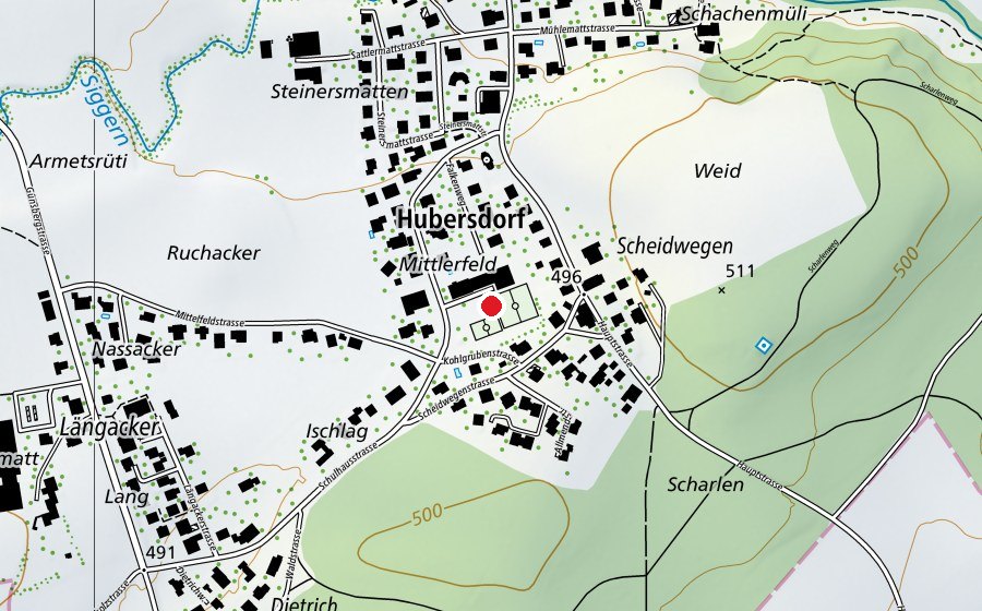 Mappa con la posizione di Gemeinsame Schule Unterleberberg (Scuola)