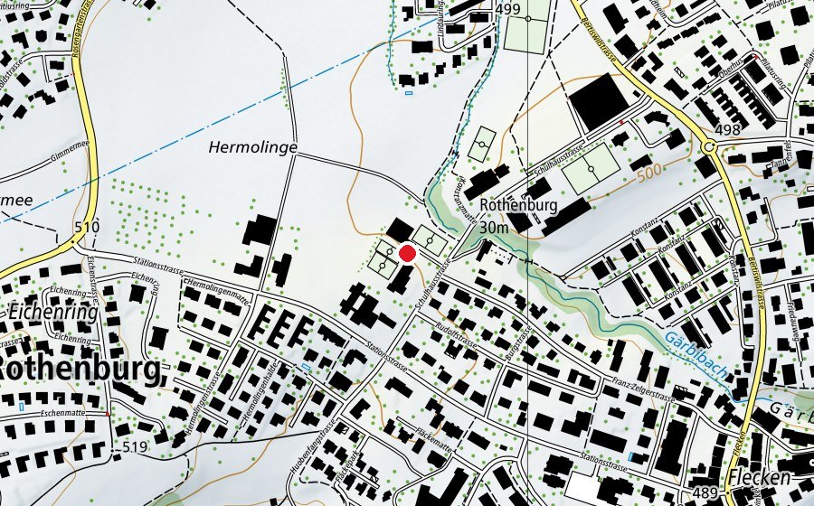 Map showing the location of Gerbematt (School)