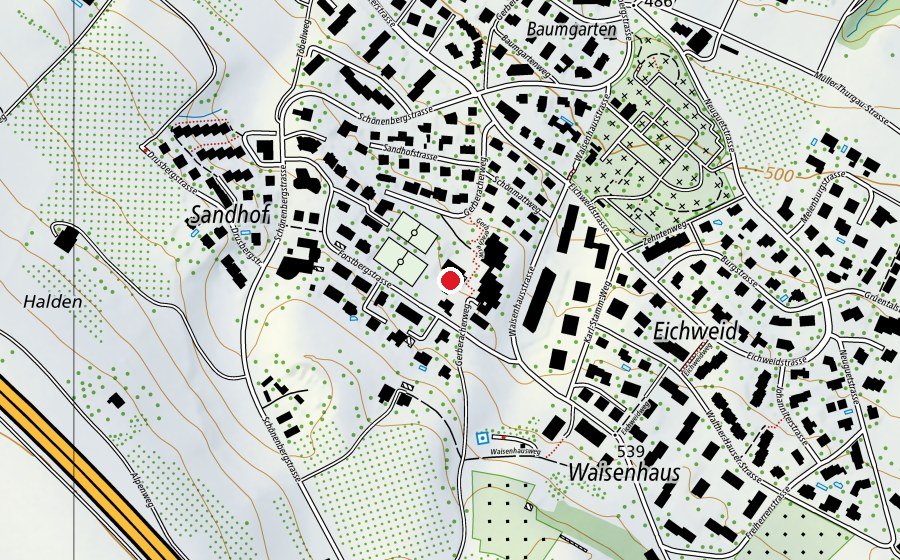 Mappa con la posizione di Gerberacher (Scuola)