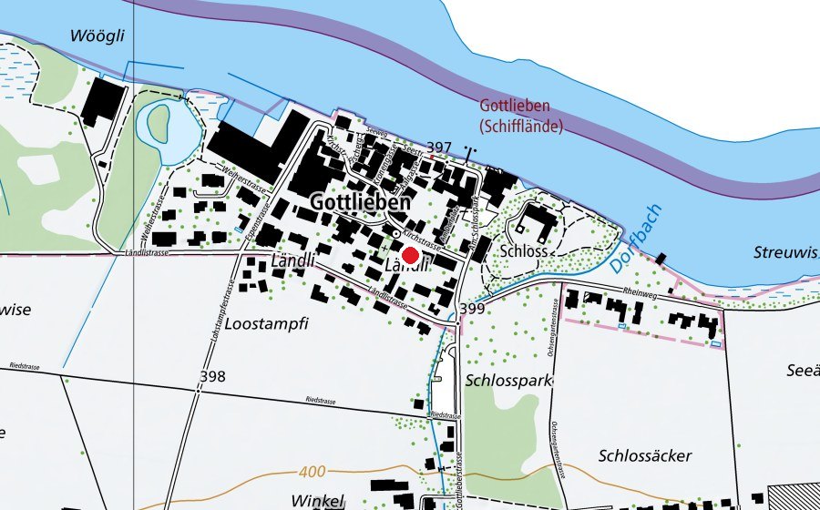 Karte mit dem Standort von Gesamtschule Gottlieben (Schule)
