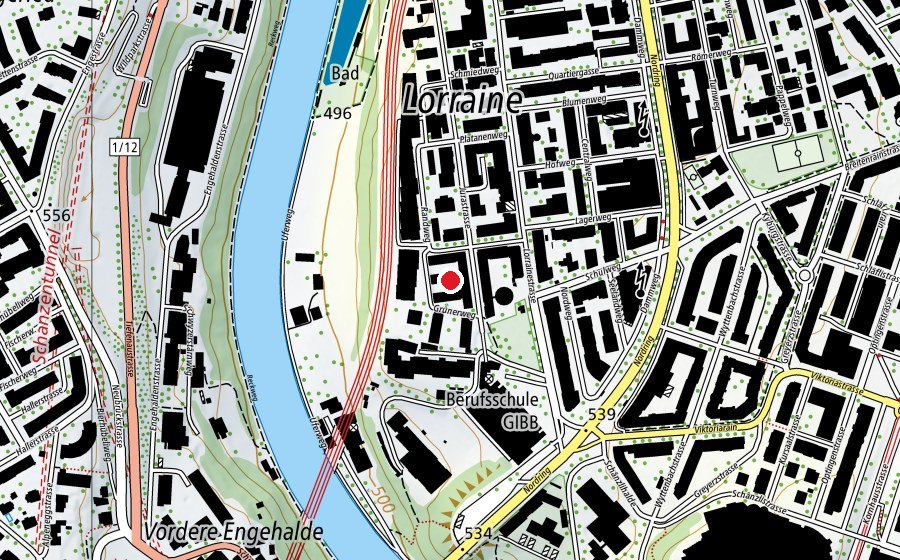 Mappa con la posizione di GIBB Campus IET (Scuola)
