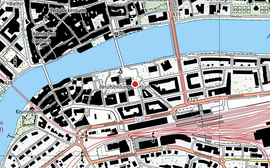 Carte indiquant l’emplacement de GIBS (École)