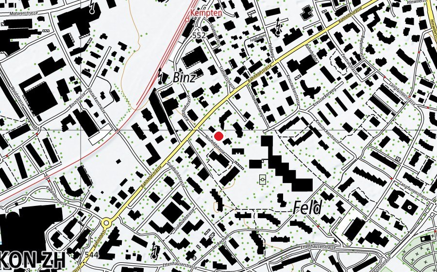 Map showing the location of Gitarrenunterricht (School)