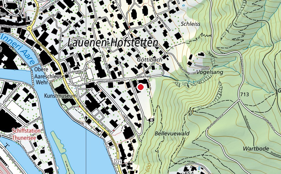 Mappa con la posizione di Göttibach (Scuola)