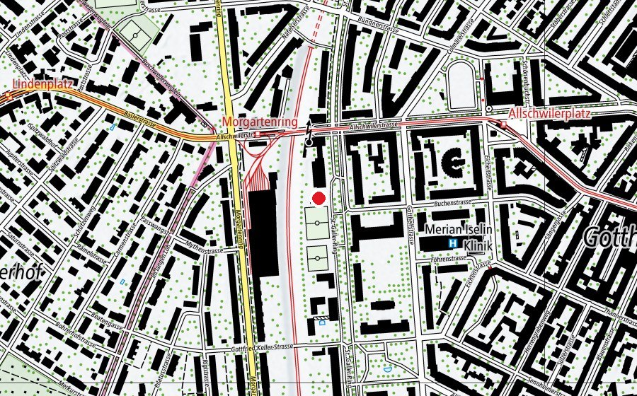 Map showing the location of Gotthelf (School)