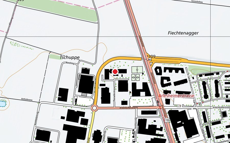 Karte mit dem Standort von GSR (Schule)