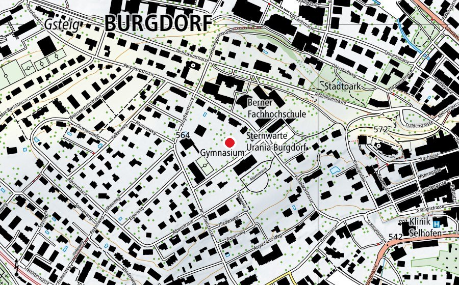 Mappa con la posizione di Gymnasium Burgdorf (Scuola)