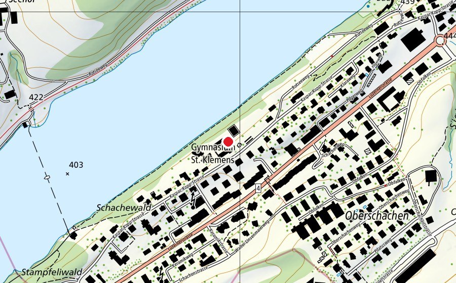 Mappa con la posizione di Gymnasium St. Klemens (Scuola)