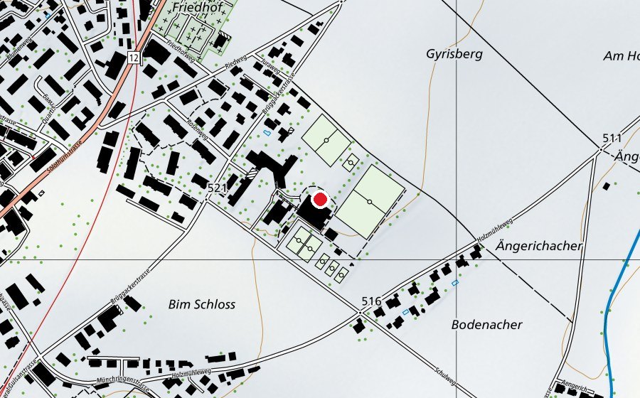 Carte indiquant l’emplacement de Gyrisberg (École)