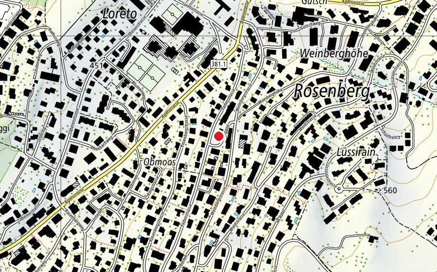 Mappa con la posizione di Hänggeli (Scuola)