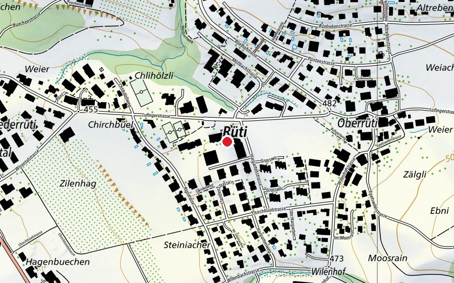 Map showing the location of Heilpädagogische Schule Bezirk Bülach (School)