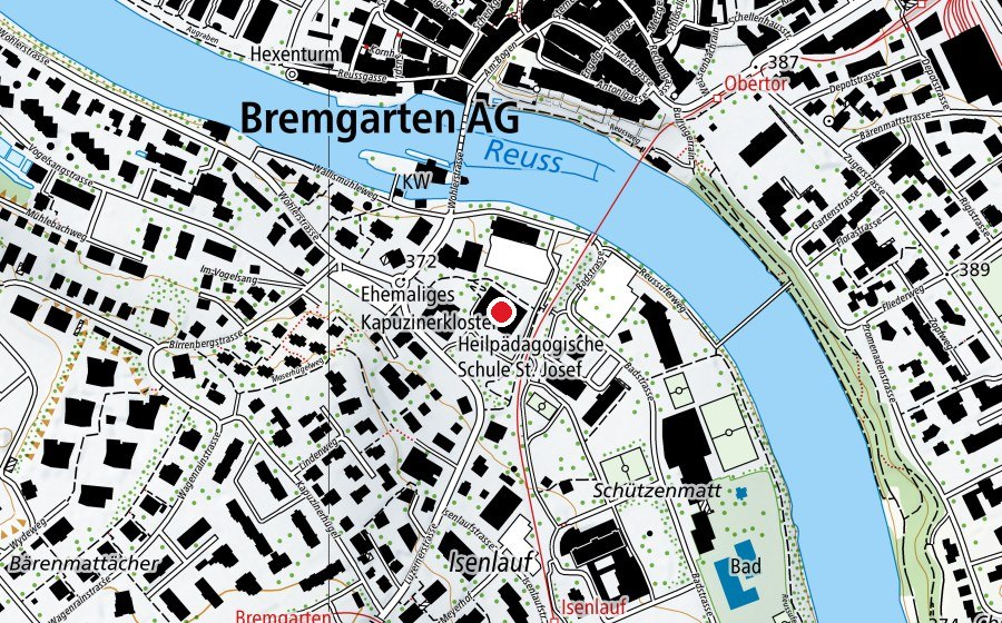 Carte indiquant l’emplacement de Heilpädagogische Schule (École)